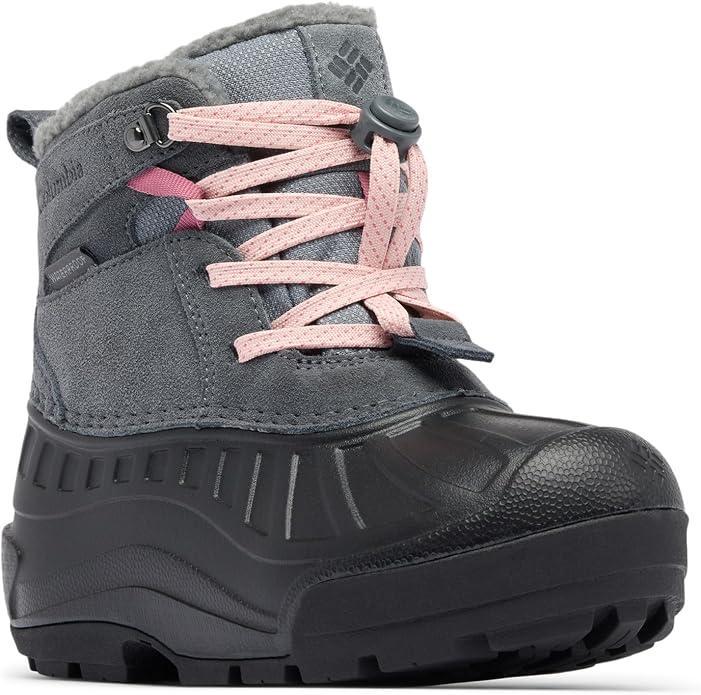 Ботинки детские зимние Columbia Powderbug Alpine Waterproof Snow р. 30 Graphite Pink Haze Серый (212888)