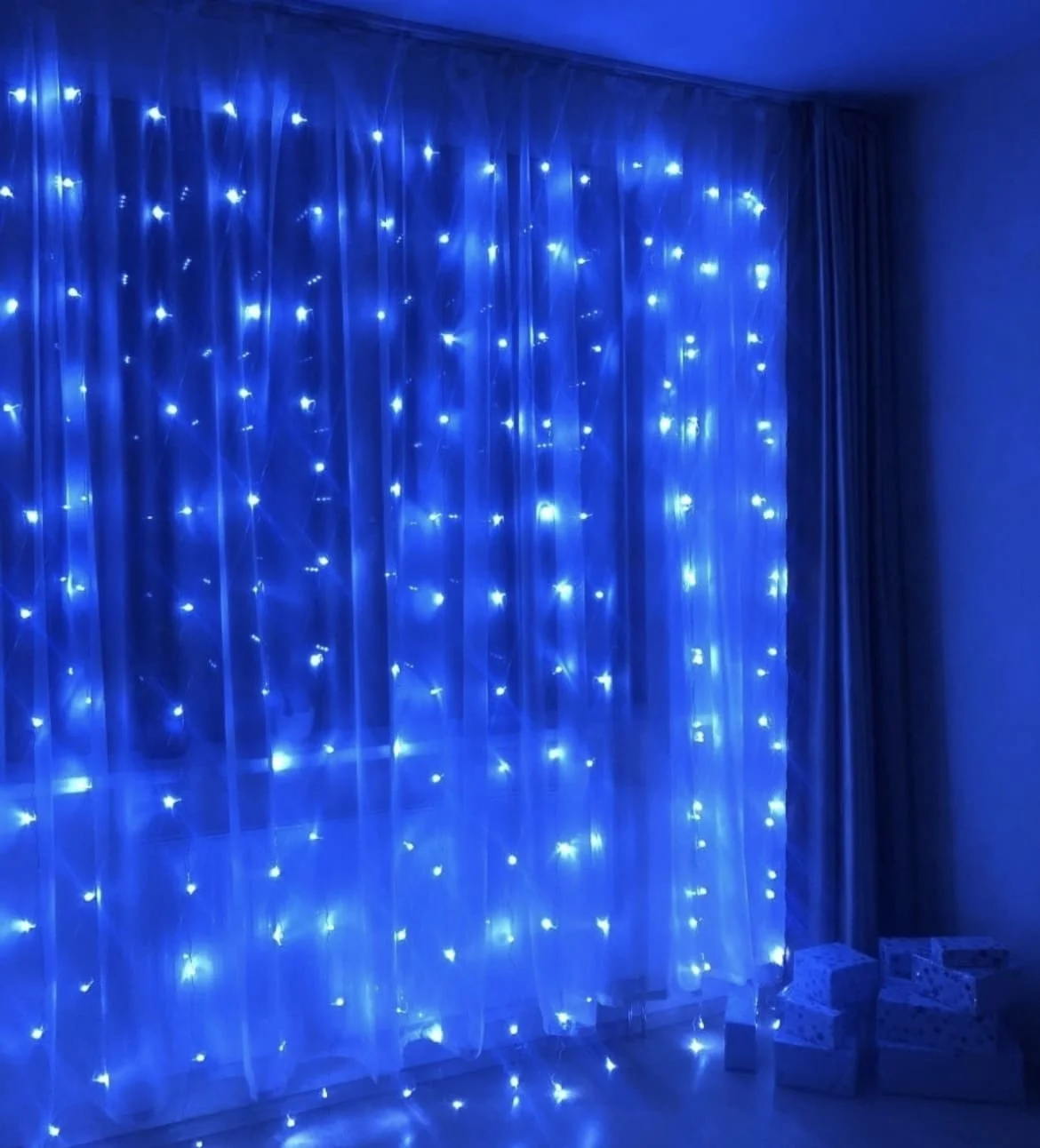 Гірлянда штора світлодіодна 2х2 м 160 LED Синій (29433492) - фото 3 Гірлянда штора світлодіодна 2х2 м 160 LED Синій (29433492) - фото 3