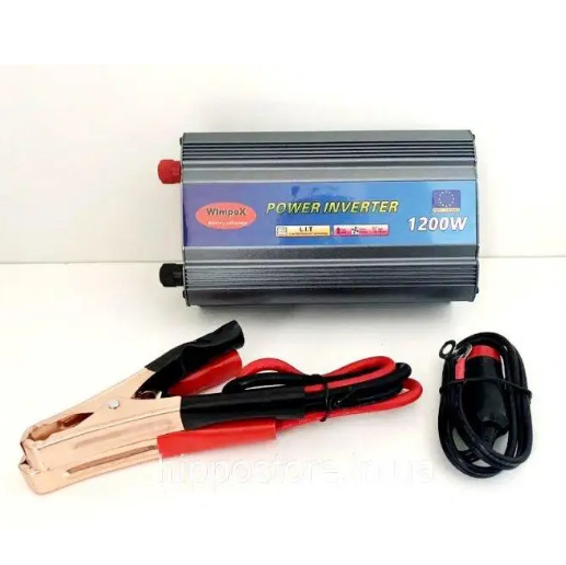 Перетворювач постійного струму для автомобіля Wimpex 1200 W 12В-220В (1755984551) - фото 5
