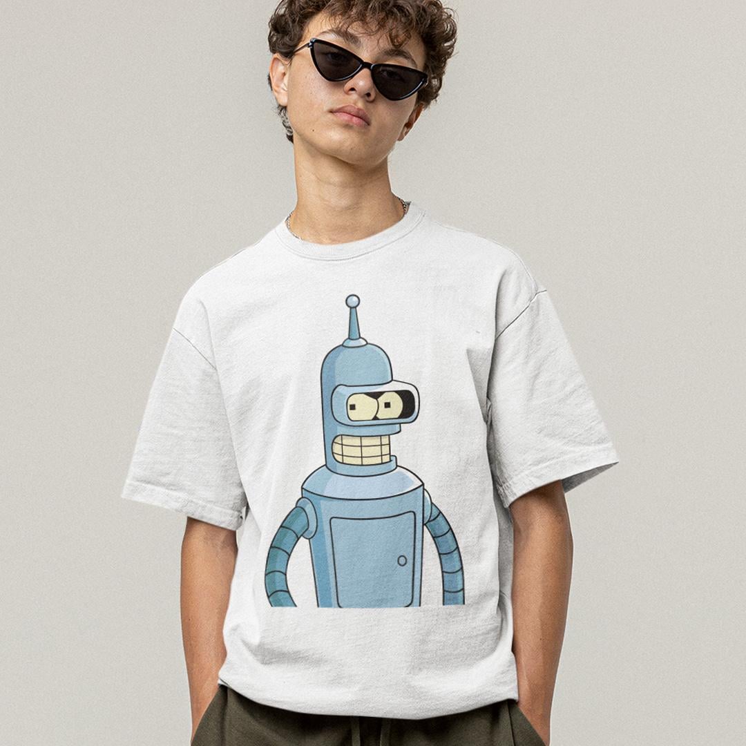 Футболка унисекс Futurama Bander wht S Белый (32697873)