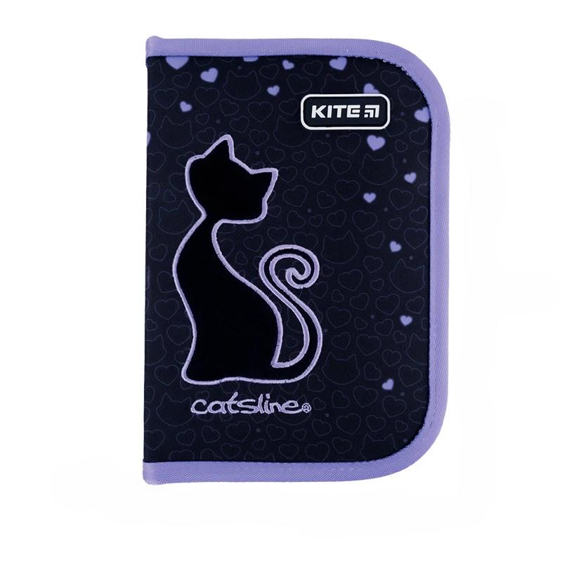 Пенал без наполнения KITE Catsline 1 отделение 1 отворот (K24-621-3)