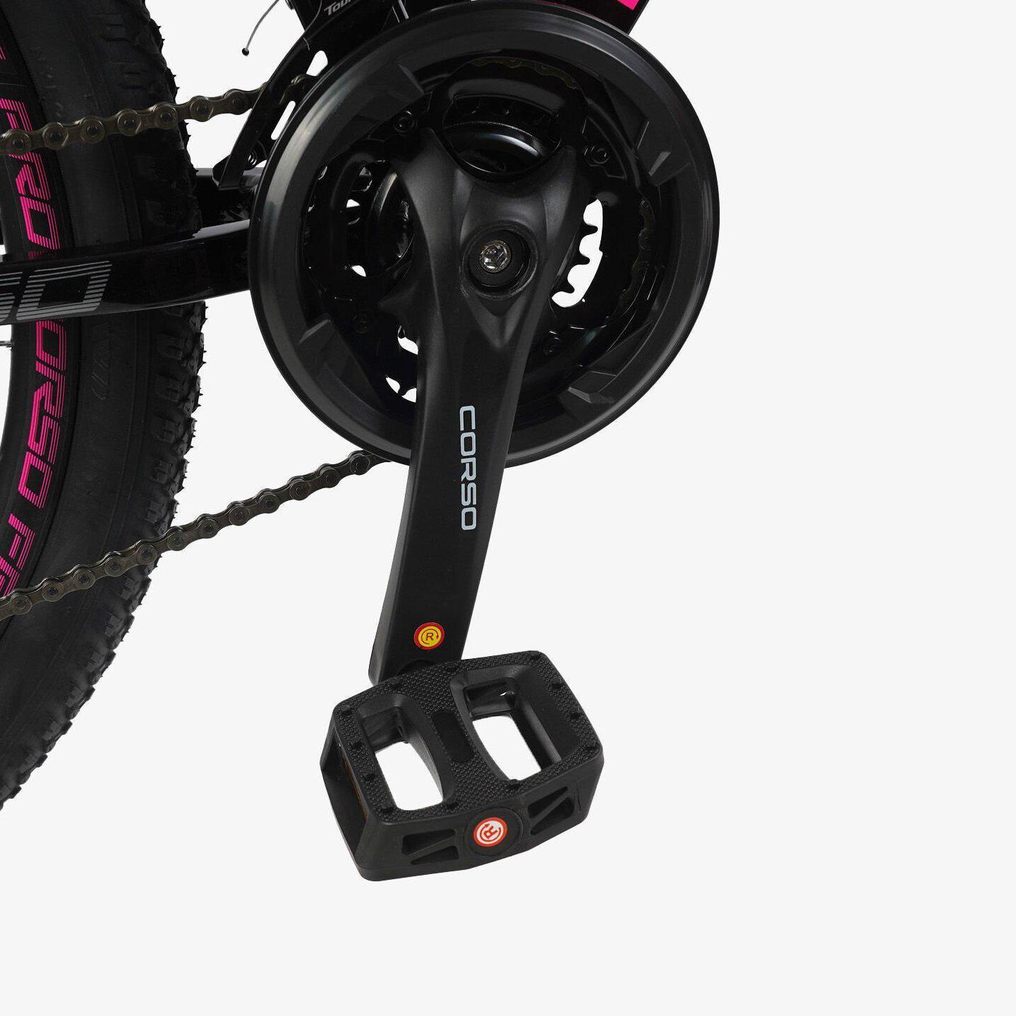 Велосипед горный Corso Next алюминиевый 26"/13" Черно-розовый (795701162) - фото 6