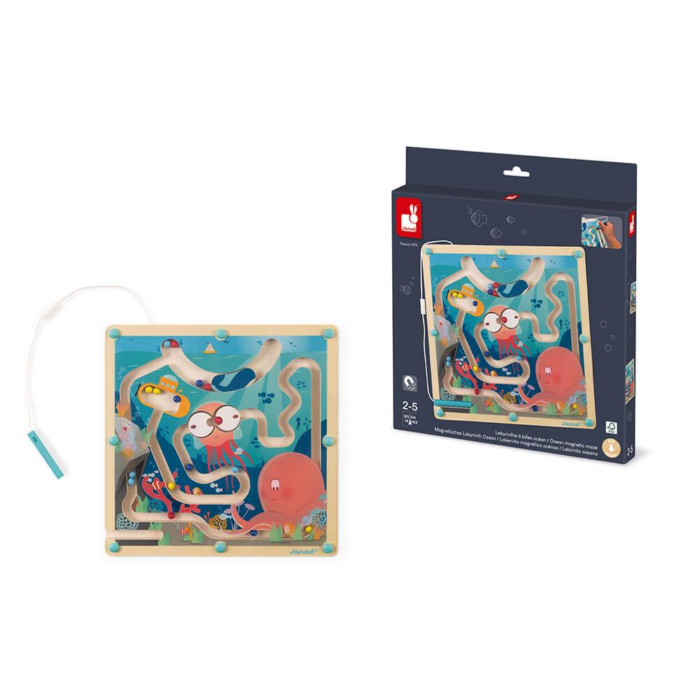 Игра магнитный лабиринт Janod Океан J05312 деревянная (29704319) - фото 7
