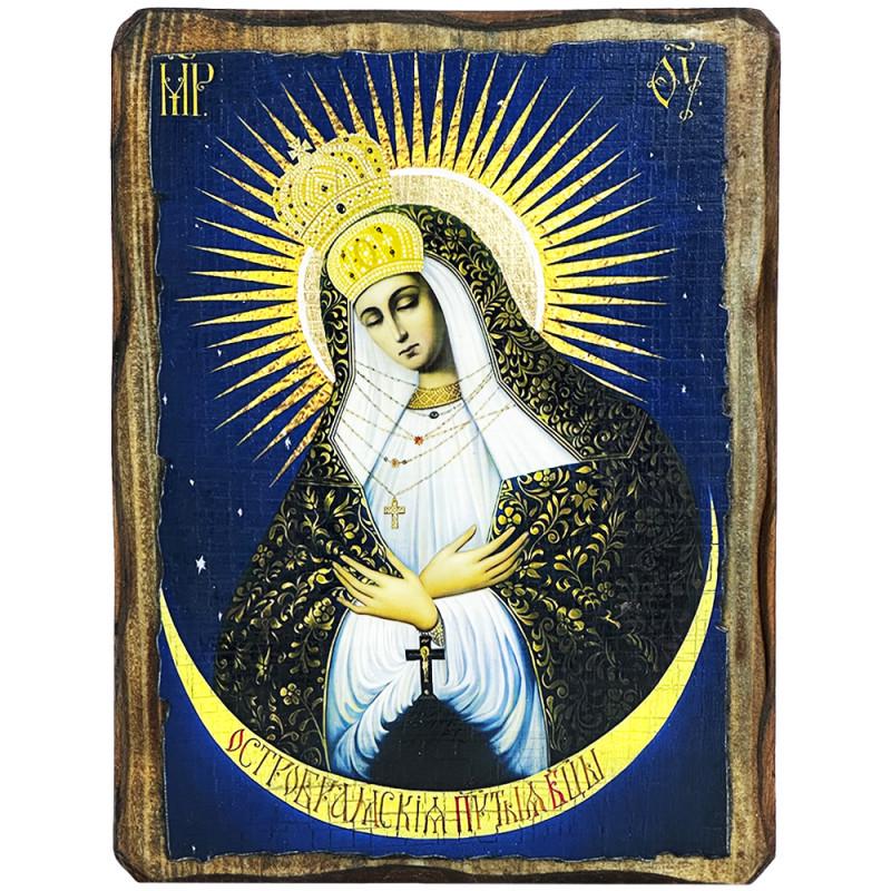 Ікона Богородиця Остробрамська під старовину 21х28 см (1114-3) Ікона Богородиця Остробрамська під старовину 21х28 см (1114-3)