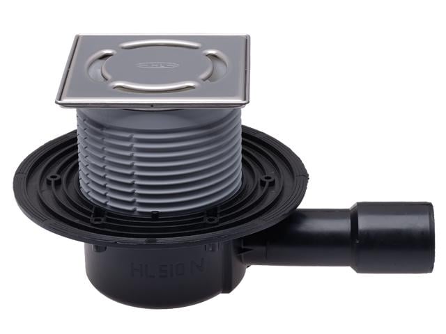 Трап для внутренних помещений DN40/50 мм горизонтальный с запахозапорным устройством Primus 121х121 мм Klick-Klack/115х115 мм (HL510NPr-3000)