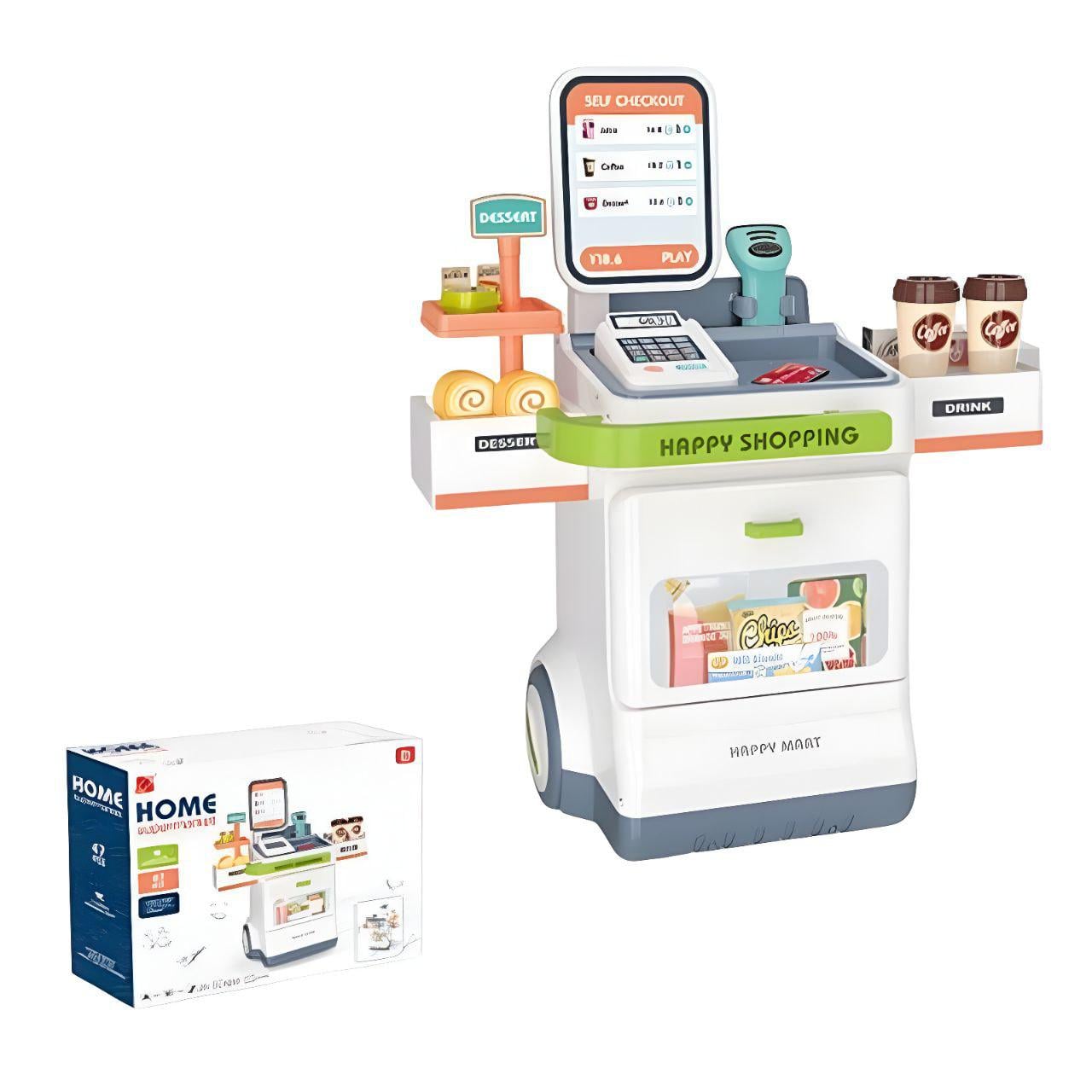 Детский игровой набор супермаркет с кассой и продуктами (139115) Детский игровой набор супермаркет с кассой и продуктами (139115)