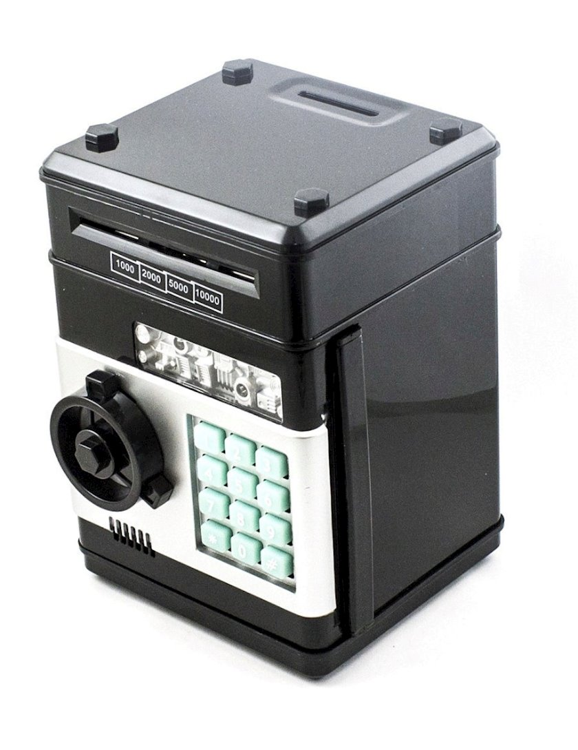 Копилка-сейф электронная с кодовым замком от 3 батареек AA металлическая 19x14x14 см Черный (opt-20555) Копилка-сейф электронная с кодовым замком от 3 батареек AA металлическая 19x14x14 см Черный (opt-20555)