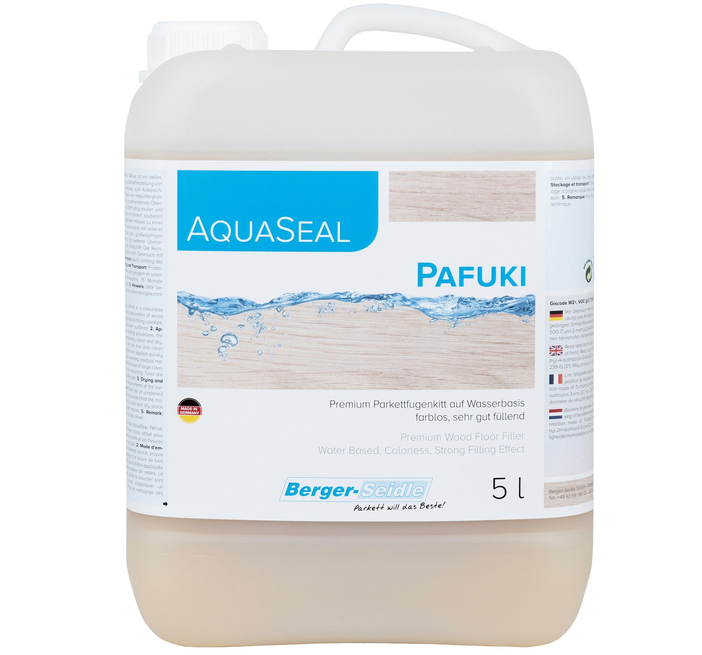 Водная шпатлевка для паркета Berger AquaSeal Pafuki 5 л