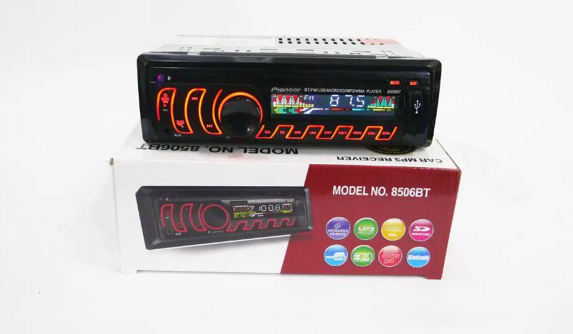 Автомагнитола 1DIN 8506BT Bluetooth USB/RGB подсветка/FM/AUX/пульт 4x50 Вт (17441) - фото 4