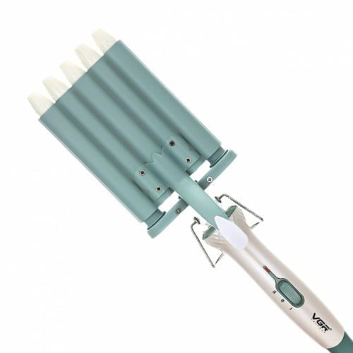 Плойка для укладки та завивки волосся VGR V-597 5 хвиль з керамічним покриттям Бірюзовий (597L)