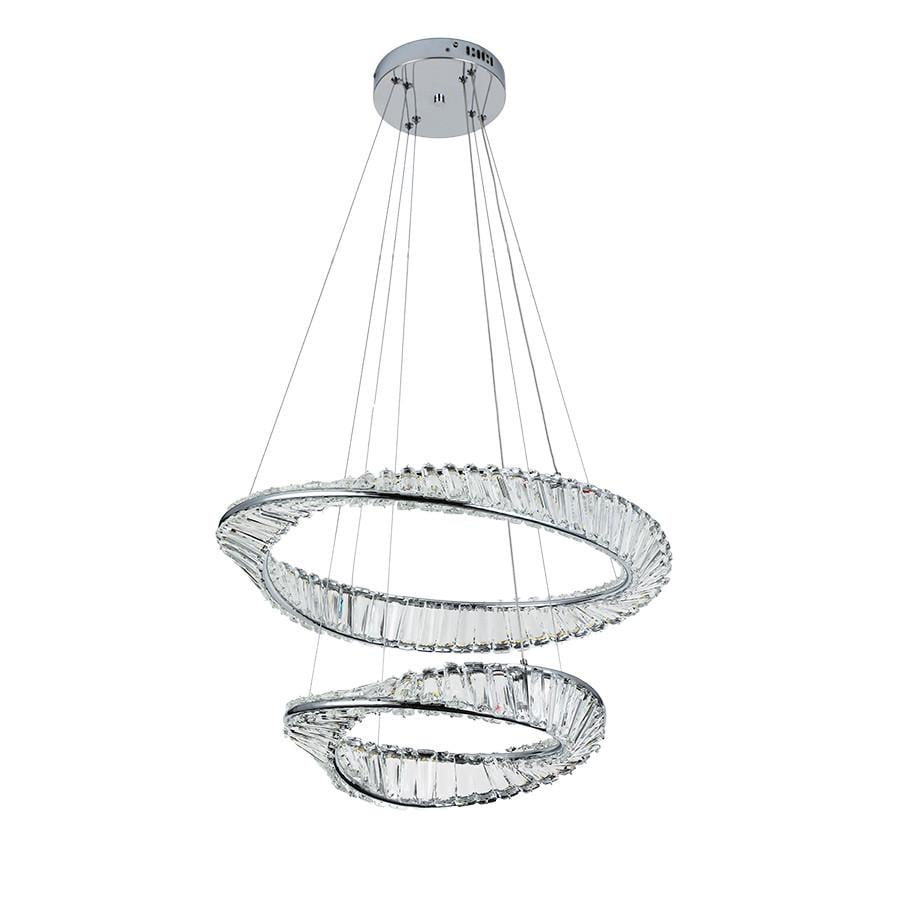 Люстра LED с пультом 799L8812 600/400 CH 84W Хром