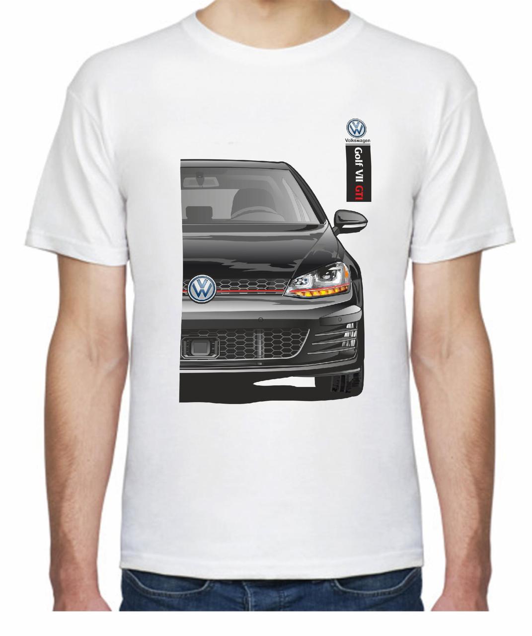 Футболка мужская Avtolife Volkswagen Golf VII GTI FR 207107 S Черный/Белый (2496438551)