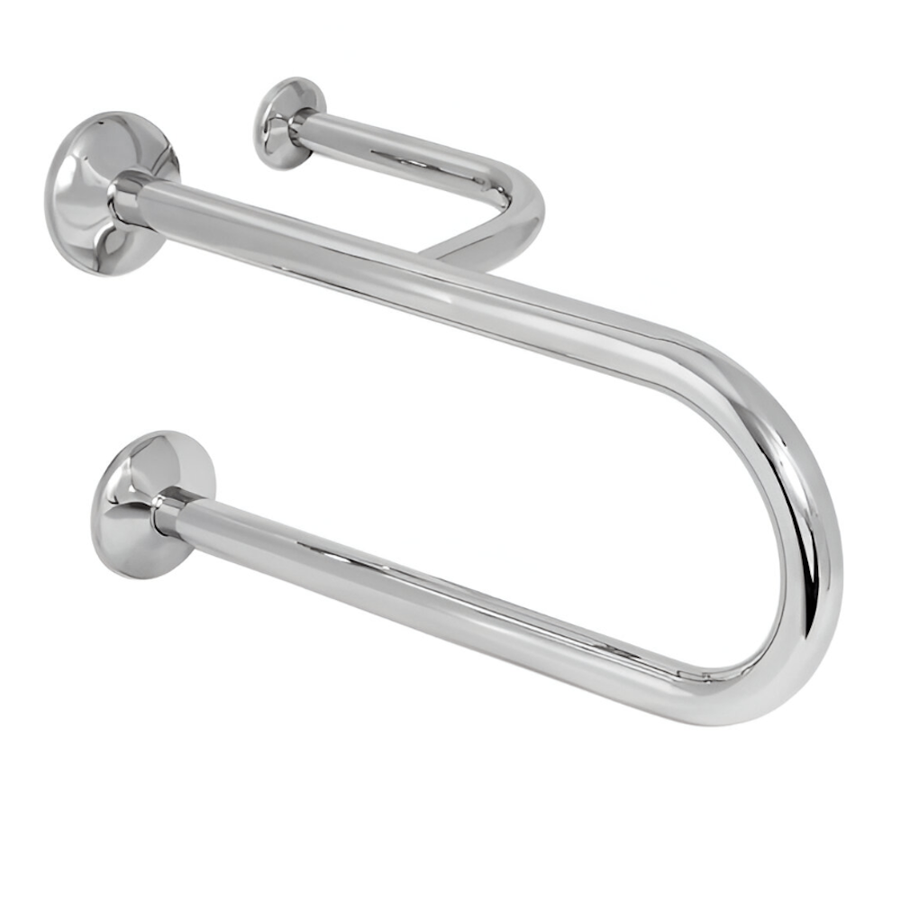 Поручень для ванной Laris ЛАР.01.001 угловой правый нержавеющая сталь Хром (42002001)