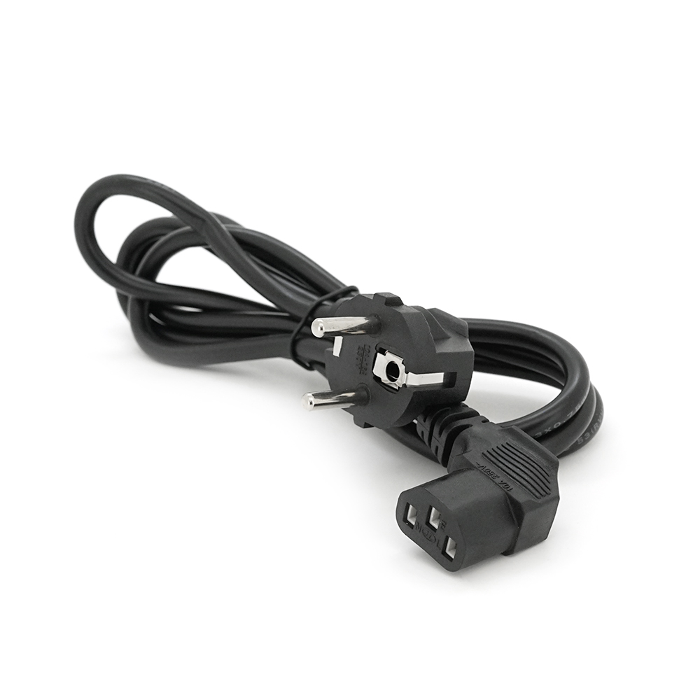 Кабель живлення Schuko кутовий PC-186A CEE7/7-C13 90° 1,5 м Чорний (8336)