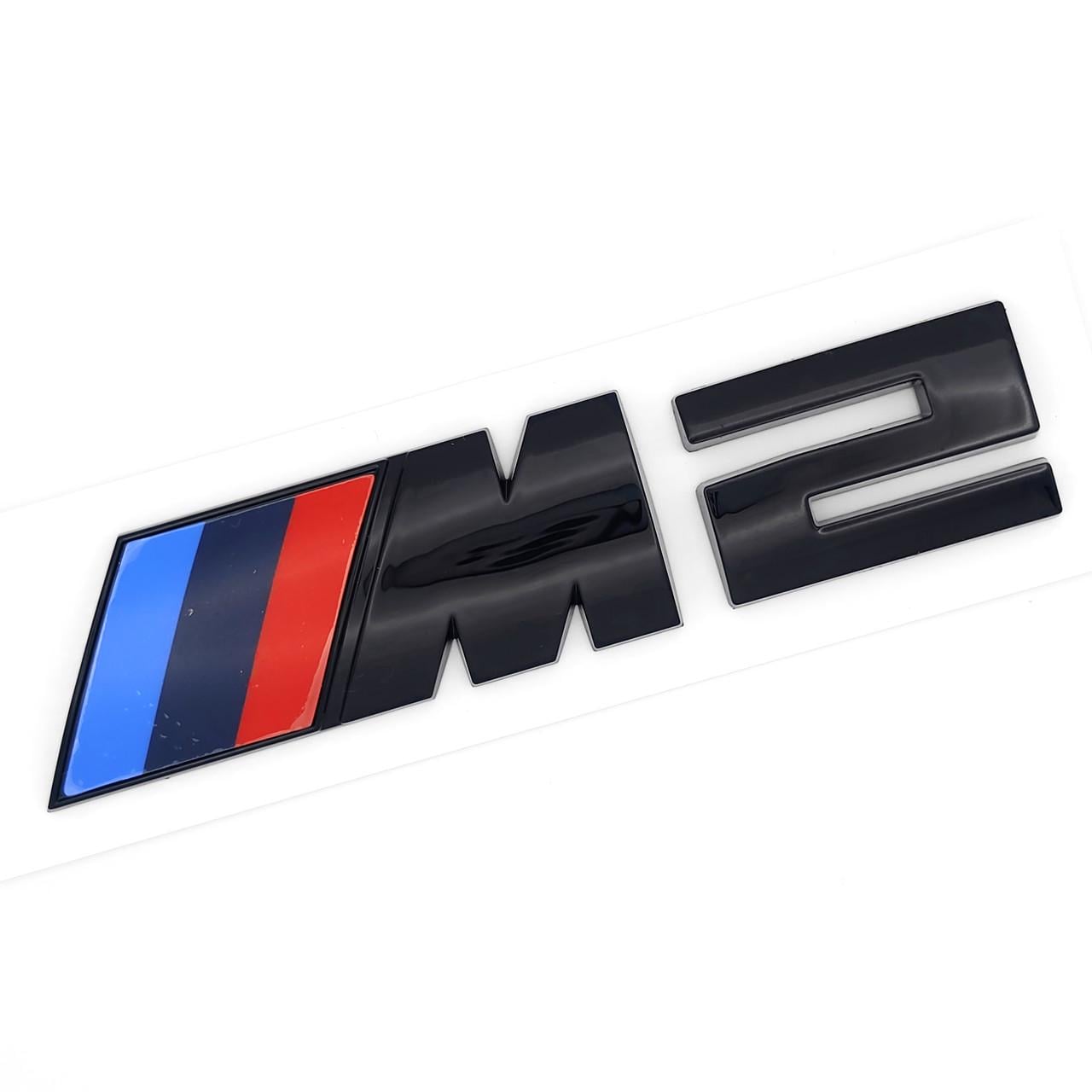 Эмблема надпись M2 BMW 11,5х2,7 см ABS Черный глянцевый (3037988787)