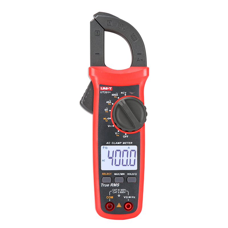 Клещи цифровые токоизмерительные UNI-T UT201+ True RMS AC 400A 600V с функцией NCV и автовыбором диапазона (1815017092)