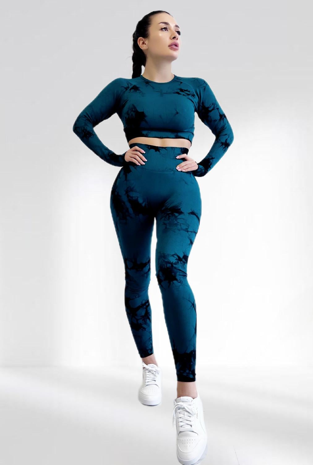 Костюм для фитнеса женский LILAFIT L Изумрудный (LFS000064)