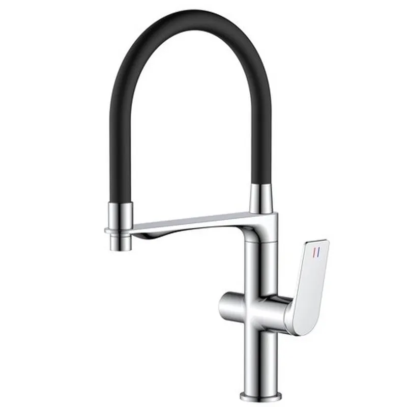 Змішувач для кухні MIXXUS Premium DERBY 021 з виходом для питної води Nut/Refl Black (MI6600)