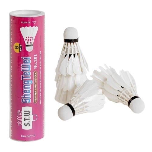 Воланчик Белый перьевой в тубе 6 шт. (F 22184)