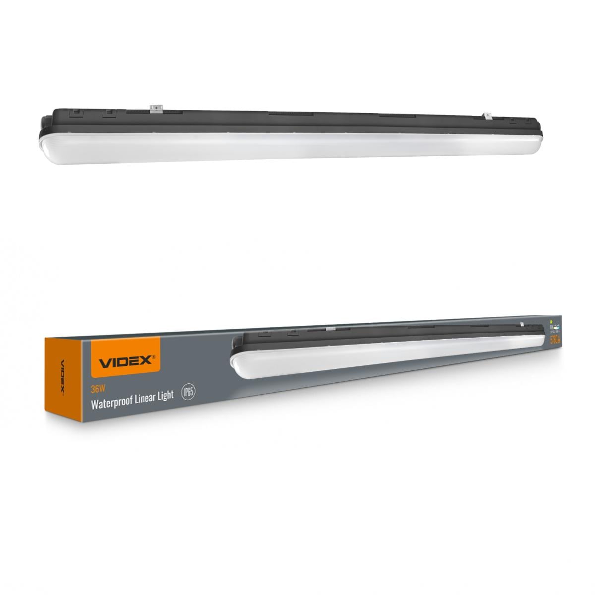 Светильник линейный LED Videx BNWL05 линейный магистральный IP65 36W 5000K 220V 1,2м (VX28970)