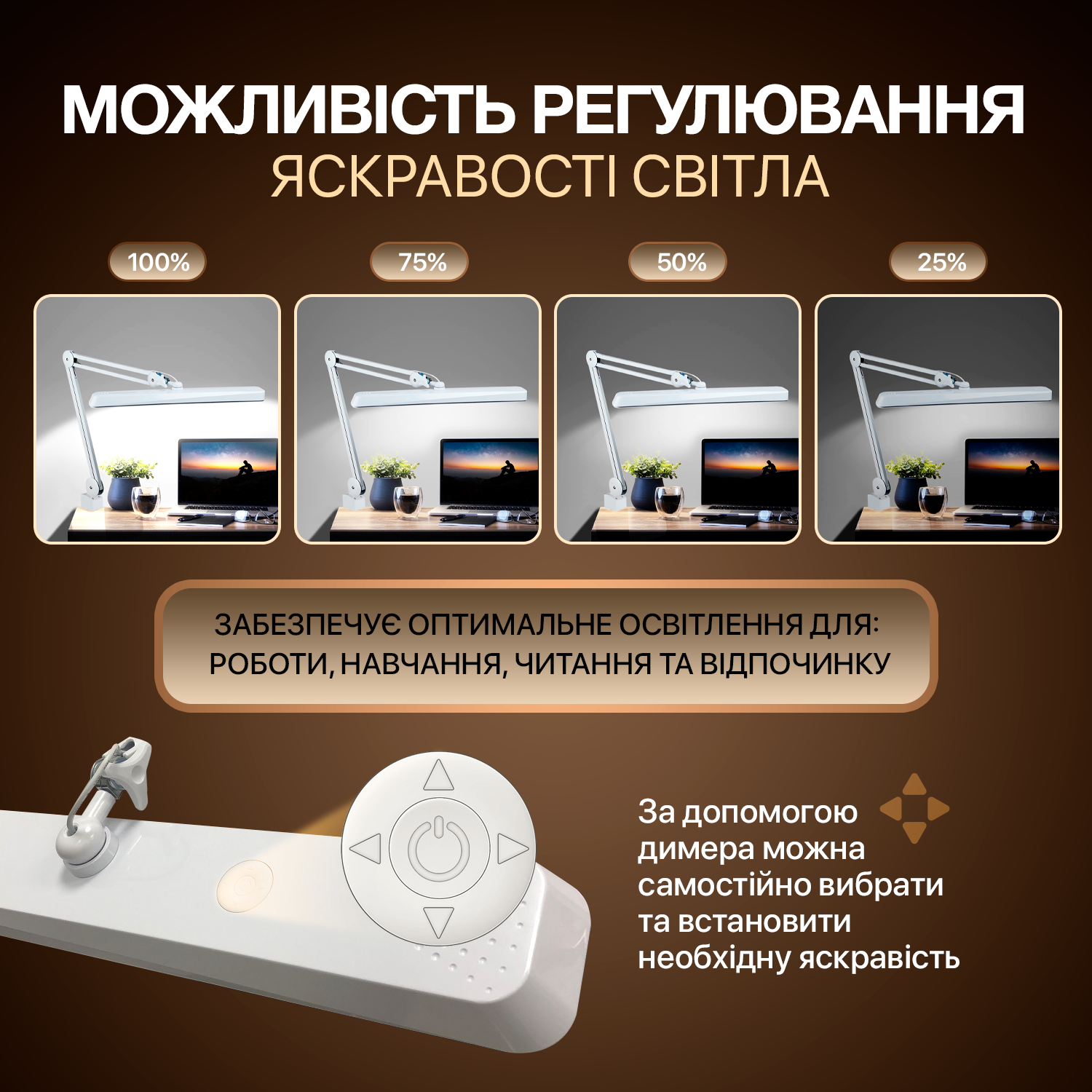 Настільна лампа світлодіода SBTR Lamp 9505 234 24W з регулюванням колірної температури та яскравості Білий (9505 LED) - фото 4