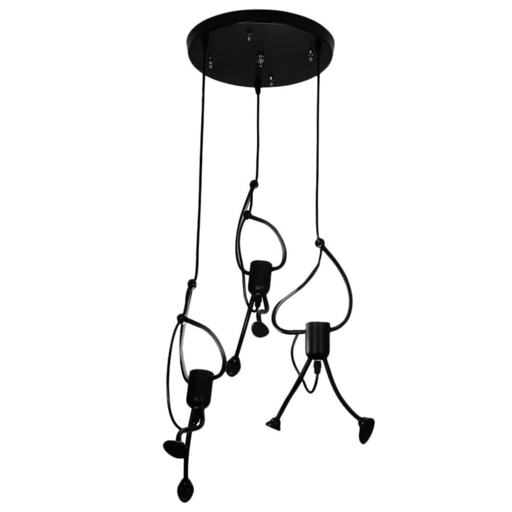 Люстра подвесная 3 человечка Черный (12279615) - фото 2