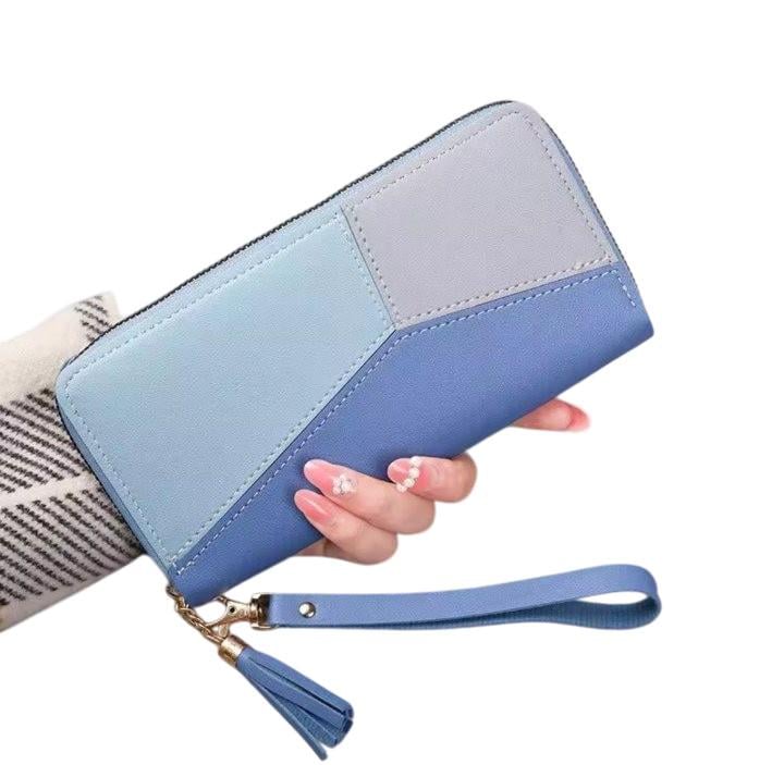 Кошелек женский Бежево-голубой (393)