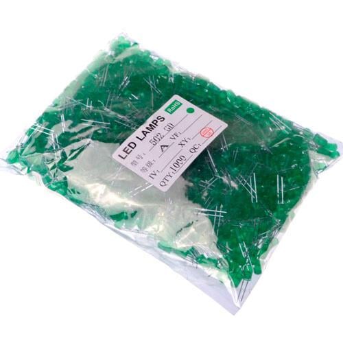 Світлодіод 3 мм 1,8-2 В 20 мА 1000 шт. Зелений (312704) Світлодіод 3 мм 1,8-2 В 20 мА 1000 шт. Зелений (312704)