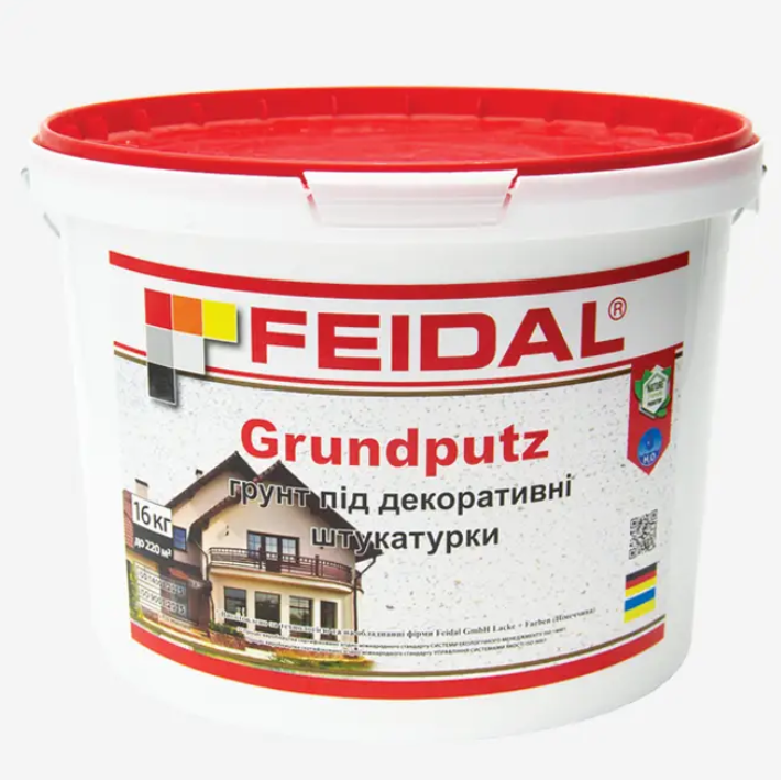 Грунтовка под декоративные штукатурки Feidal Grundputz 16 кг - фото 1 Грунтовка под декоративные штукатурки Feidal Grundputz 16 кг - фото 1