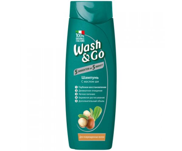 Шампунь Wash&Go с маслом ши для поврежденных волос 400 мл (8008970042206)