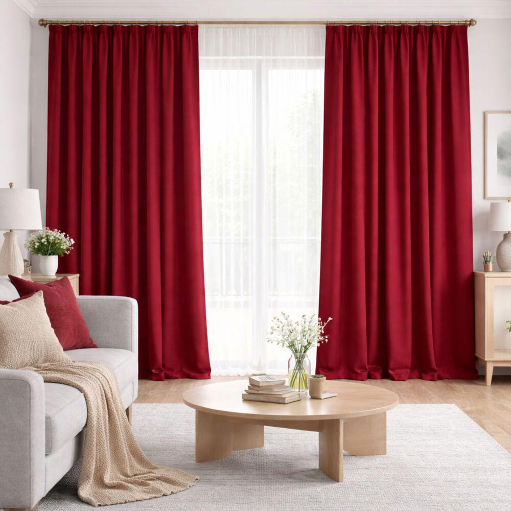 Комплект штор V-49 California на шторной тесьме 2 шт. 150х260 см Вишня (27402) Комплект штор V-49 California на шторной тесьме 2 шт. 150х260 см Вишня (27402)