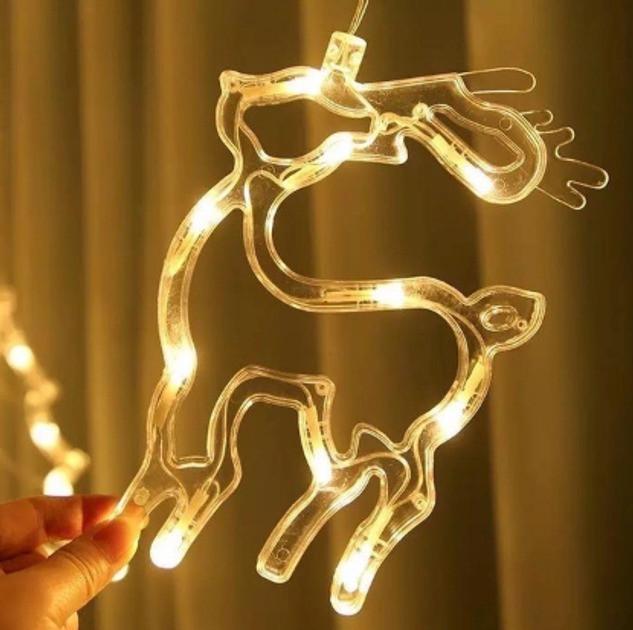 Гірлянда-штора світлодіодна з новорічними формами USB 2,5 м (2479517042) - фото 7