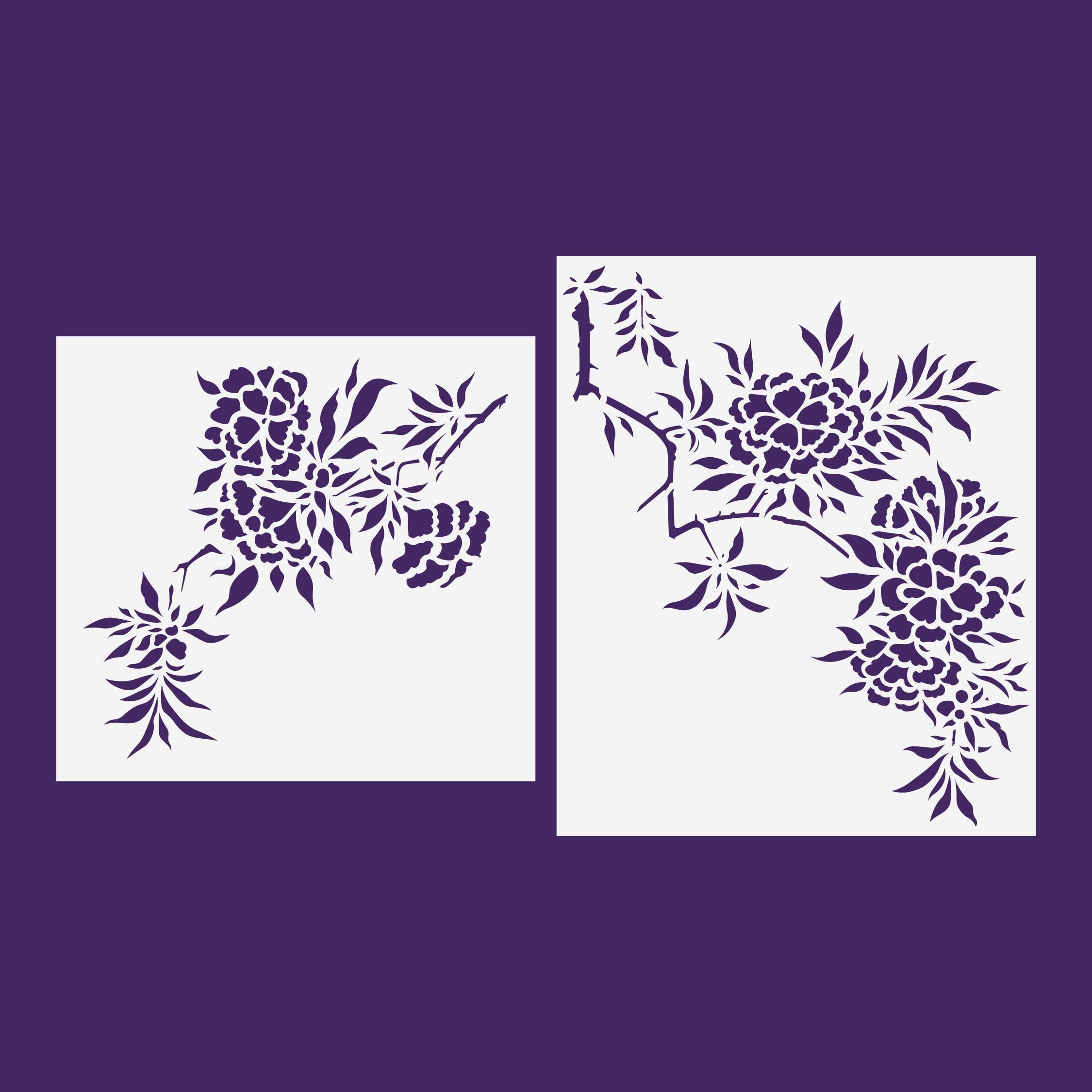 Трафарет для стін DFA квітка азалії для штукатурки та фарби 0,3-1 мм (Р00130)