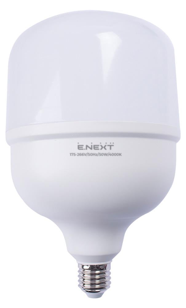 Лампа світлодіодна E.NEXT e.LED.lamp.HP.E27.50.4000 50W 230V 5000 Lm 4000K E27 надпотужна 222x140 мм (l0650638)