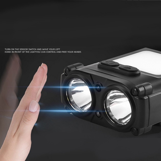 Ліхтар налобний Bailong SH-T808-2XPE-20SMD датчик руху White/Red (tf5366) - фото 5