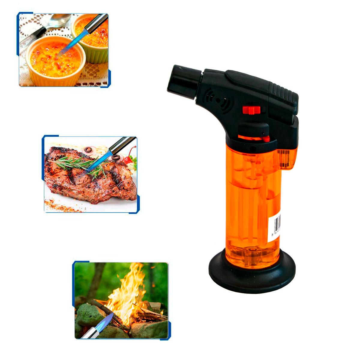 Газовая горелка с пьезоподжигом Blow Torch Jet Lighter Оранжевый (1009241-Orange) - фото 2