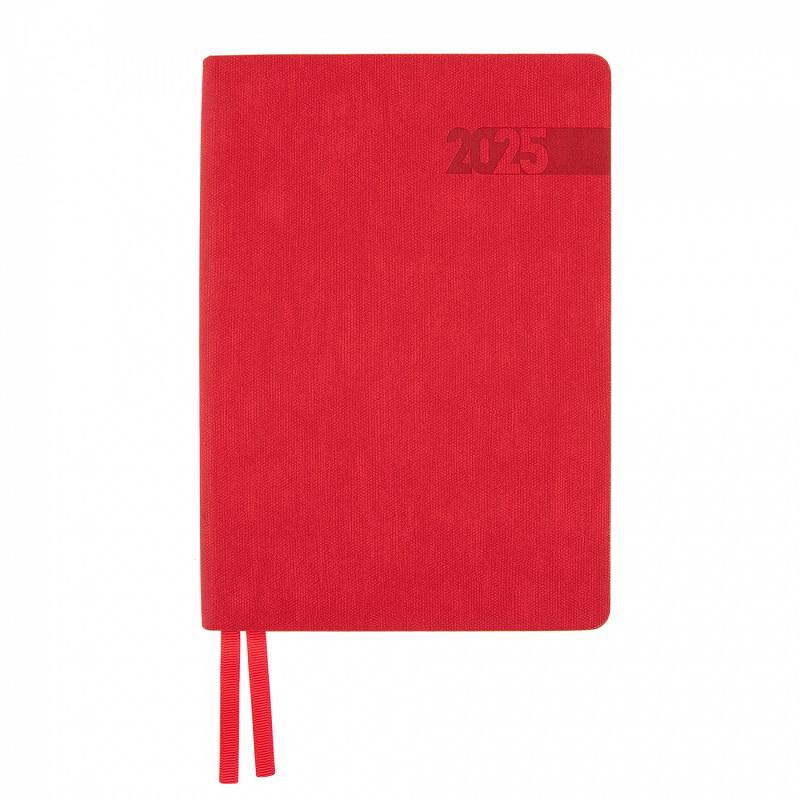 Дневник датированный Leo Planner Boss 2025 А5 368 Стр. мягкий Красный (252516)