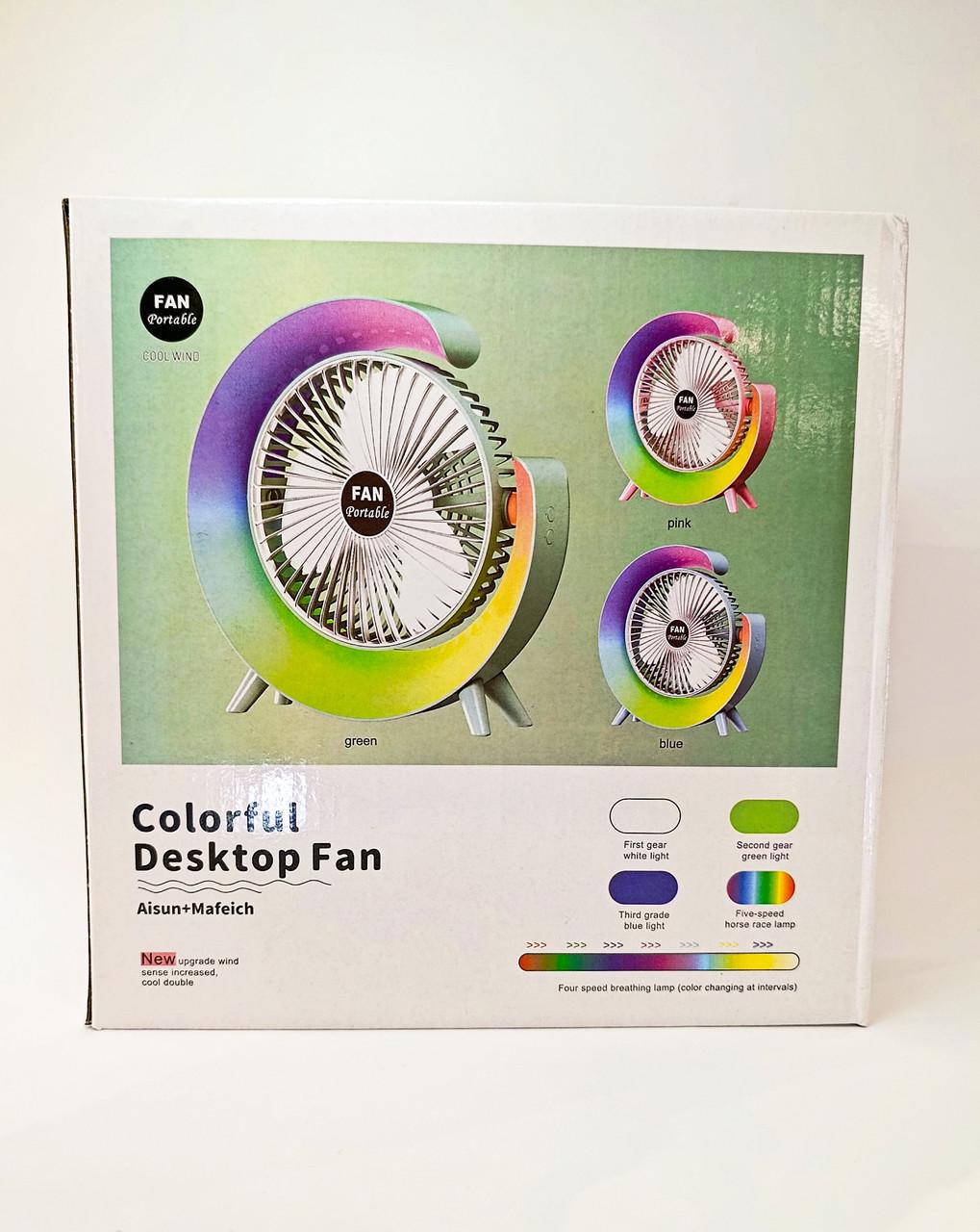 Вентилятор нічник на акумуляторі Зелений - фото 5