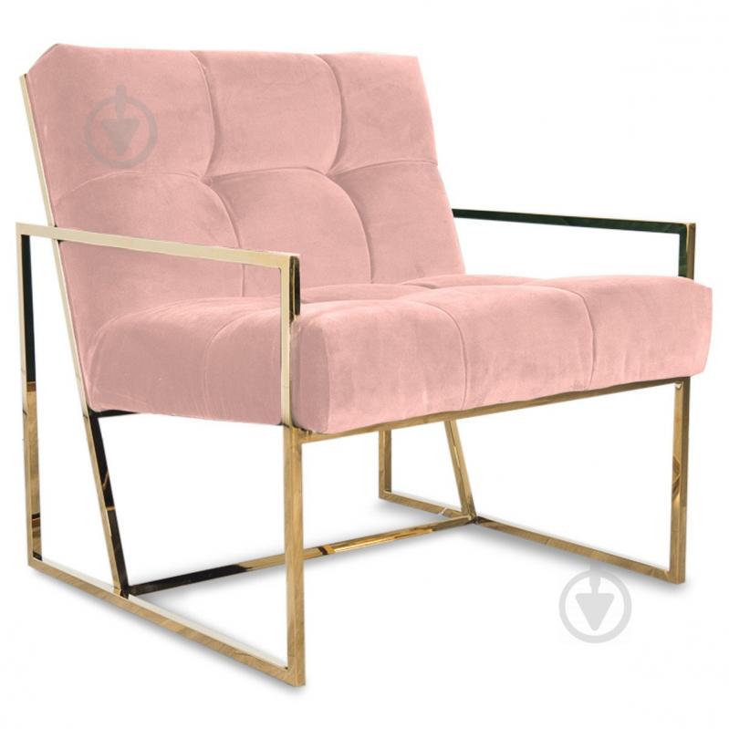 Мягкое кресло на металлическом каркасе JecksonLoft Шик Розовый 039
