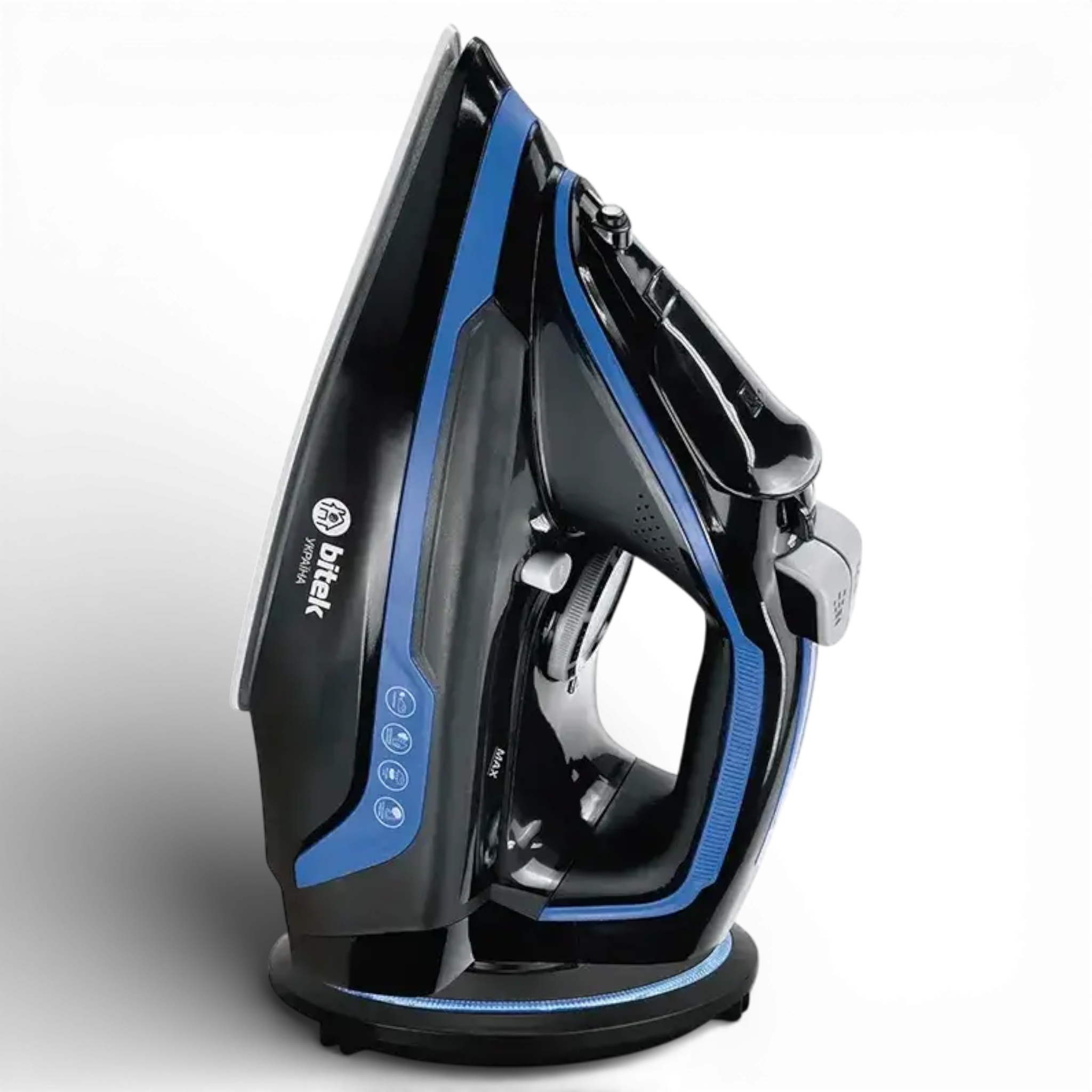 Утюг беспроводной BITEK BT-1297Black с керамическим покрытием и базой 360° 3000 Вт