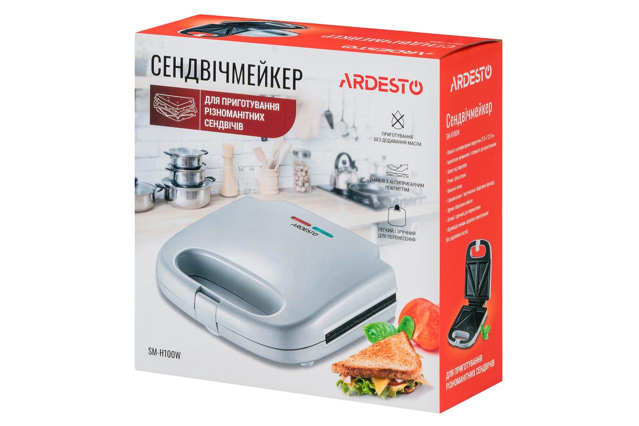 Бутербродница Ardesto SM-H100W 700 Вт Белый (139921) - фото 5