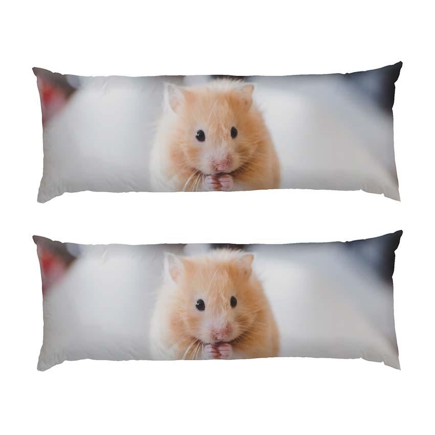 Подушка дакимакура Cute red hamster габардин 140х45 см (113583-2)