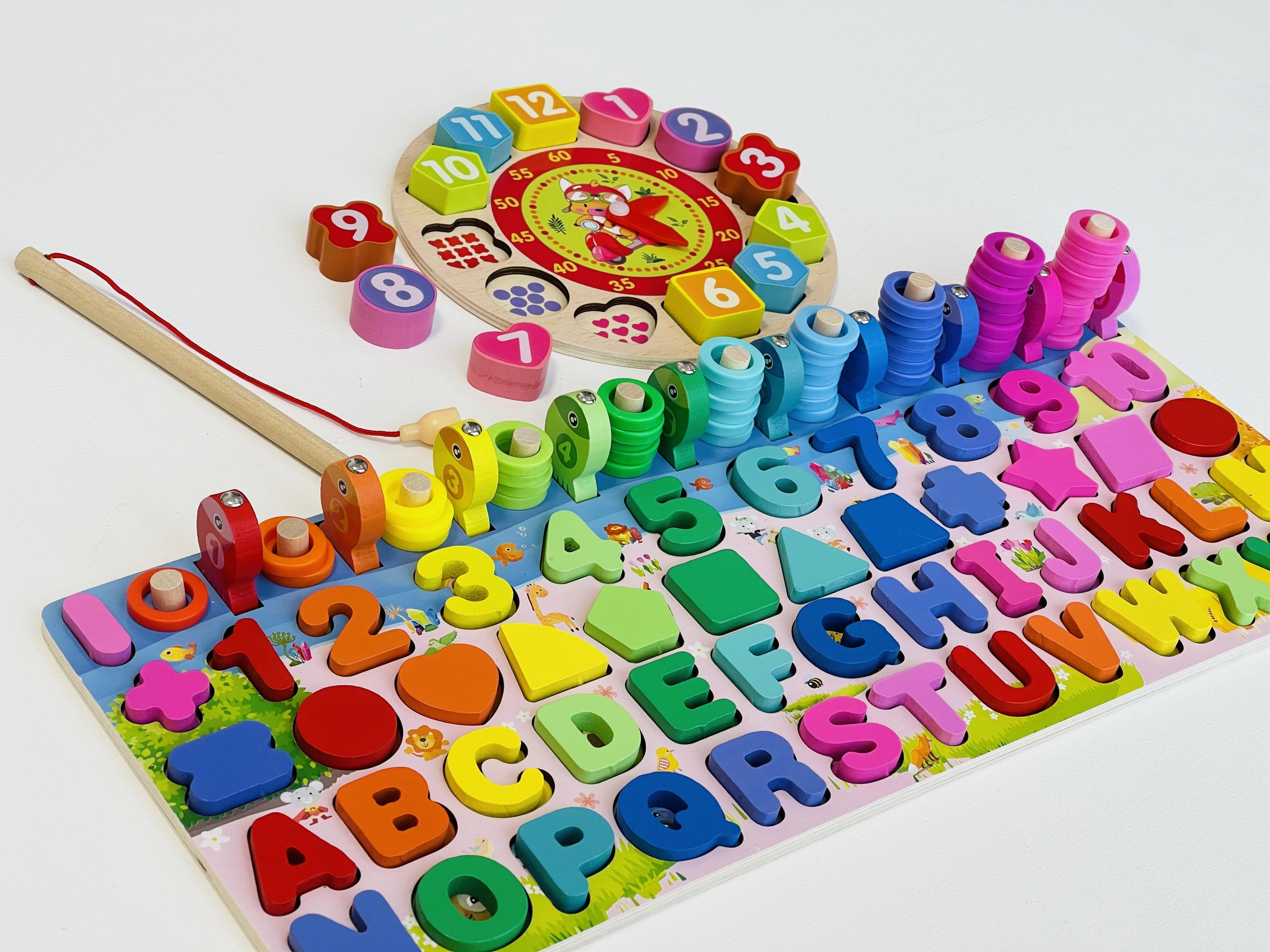 Детская деревянная игрушка геометрика рыбалка Oray часы монтесори развивающая - фото 2 Детская деревянная игрушка геометрика рыбалка Oray часы монтесори развивающая - фото 2