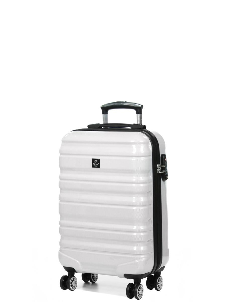 Чемодан ручная кладь Airtex поликарбонат S 55х36х20 см 35 л 2,4 кг Белый