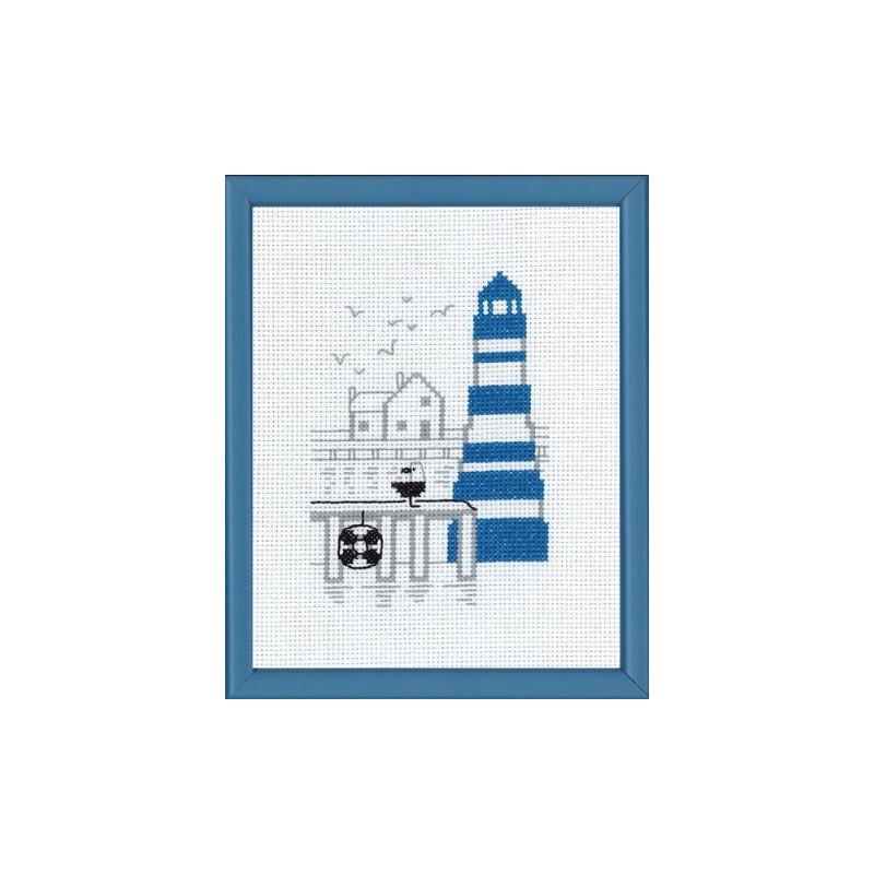 Набор для вышивания крестиком Permin 13-7122 Blue lighttower (23537) Набор для вышивания крестиком Permin 13-7122 Blue lighttower (23537)