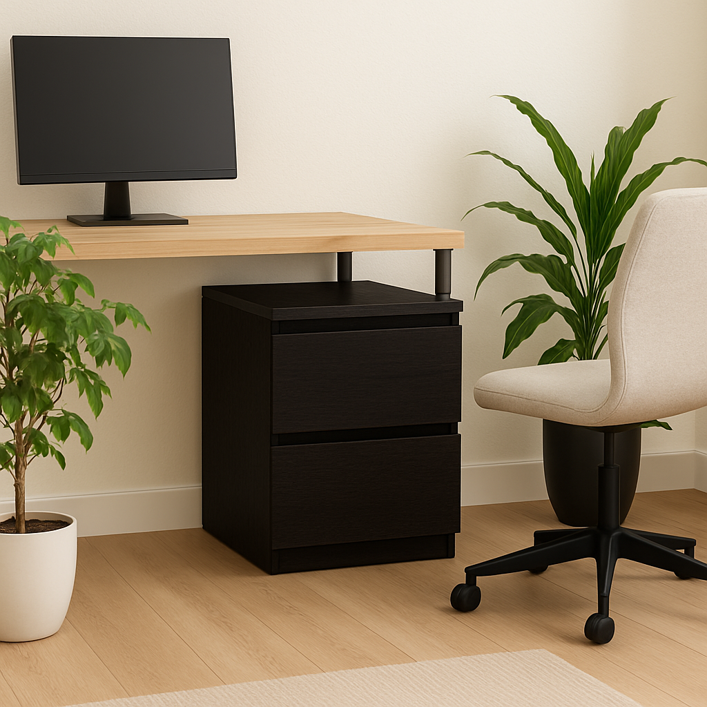 Тумба приліжкова MEBEX на 2 шухляди 50х40х54,4 см Венге магія (VS2B500VM)