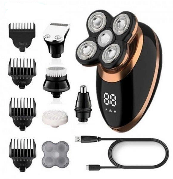 Набір чоловічий для догляду за обличчям VGR 5в1 електробритва Waterproof IPX5/тример для носа/бороди (V-316) - фото 7 Набір чоловічий для догляду за обличчям VGR 5в1 електробритва Waterproof IPX5/тример для носа/бороди (V-316) - фото 7