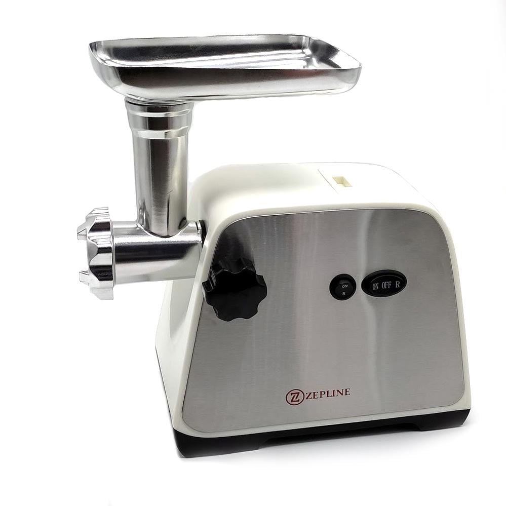 Мясорубка электрическая с реверсом и насадками Zepline ZP-002 Белый (120.254)