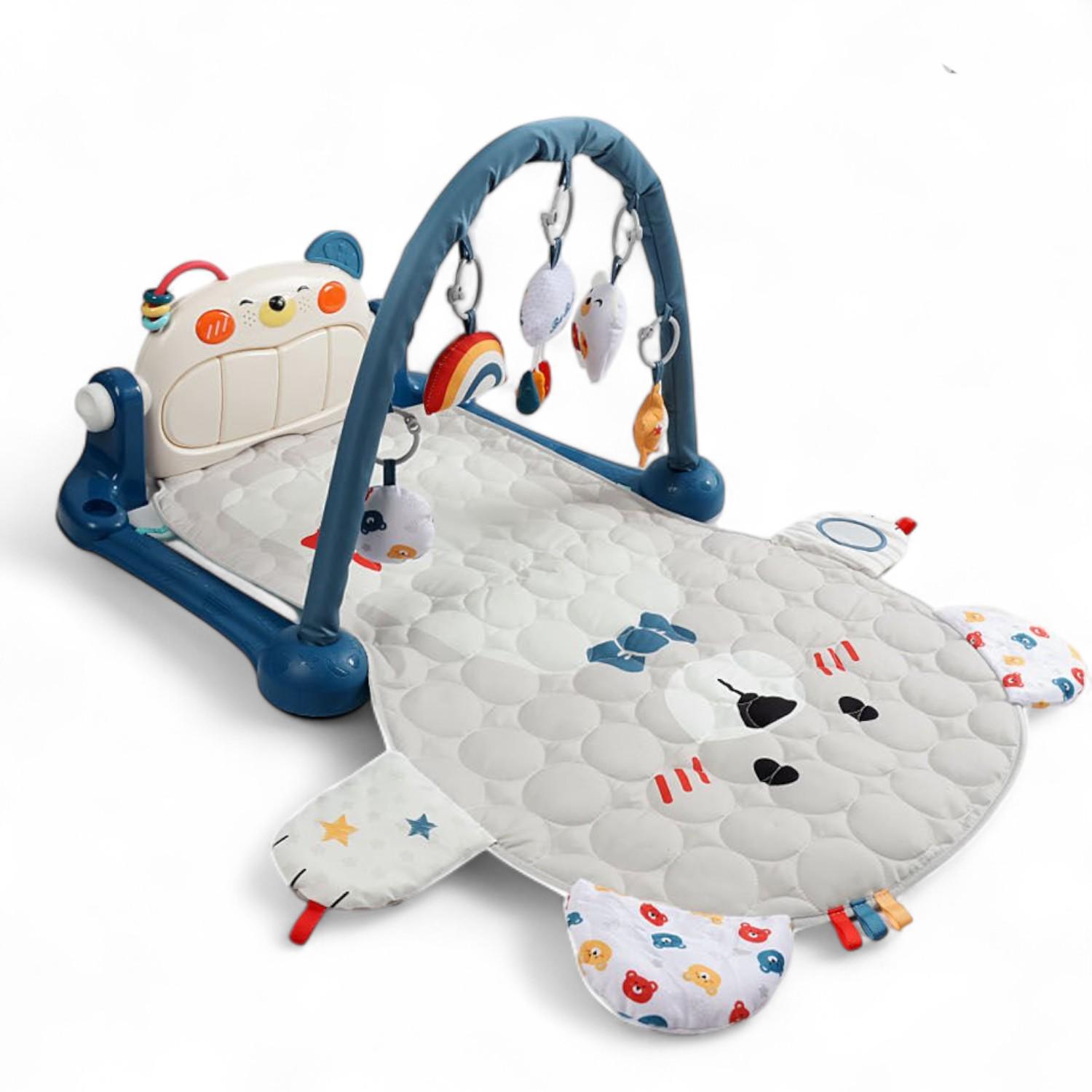 Развивающий коврик с музыкальной панелью/подвесками и подсветкой Синий (HX 9158 A)