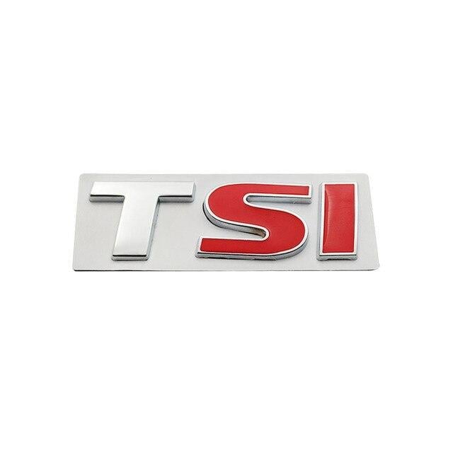 Эмблема надпись TSI маленькая на заднюю часть Volkswagen Хром 1/Красный 2 (1749370752)